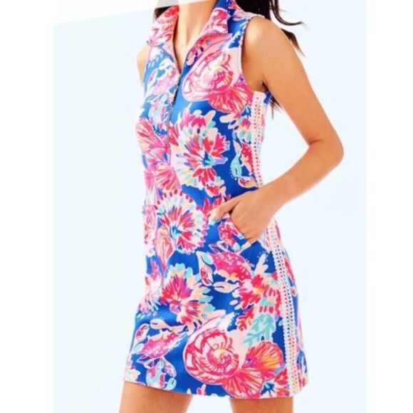 Lilly Pulitzer Dresses & Skirts - Lilly Pulitzer Skipper Sleeveless Dress Size Large Bennet Blue Bay Dreamin'